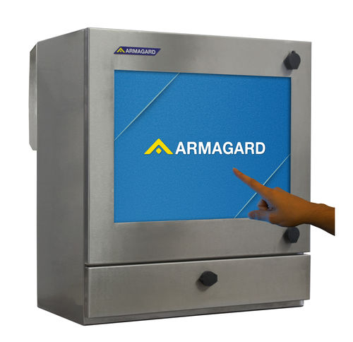 Gehäuse mit LCD Touchscreen - SENC-450 - Armagard Ltd - wandmontiert / rechteckig / Edelstahl