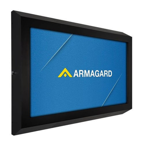 Gehäuse für Bildschirm - PSS-W-L - Armagard Ltd - wandmontiert / rechteckig / Polycarbonat