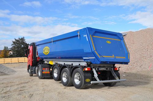 Kipper-Sattelauflieger - MPHS series - MEILLER F. X. Fahrzeug- und Maschinenfabrik GmbH & Co KG - für Betonsteinplatten / 3-Achsen / 2-Achsen