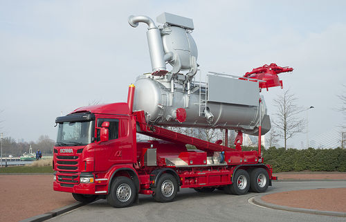 Sauglader-LKW - Vacu-Press® 8000 Hi-Lift - Naaktgeboren Rotterdam B.V.  - 4-Achsen