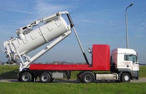 Tank Sattelauflieger - Vacu-Press® 5000 Compressor Hi-Lift - Naaktgeboren Rotterdam B.V.  - 2-Achsen / angehängt / Saug