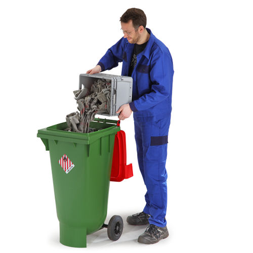 HDPE-Abfallbehälter - UN-BOXX	series - P. Henkel GmbH  - für Risikoprodukte / mit Deckel / mit 2 Rädern
