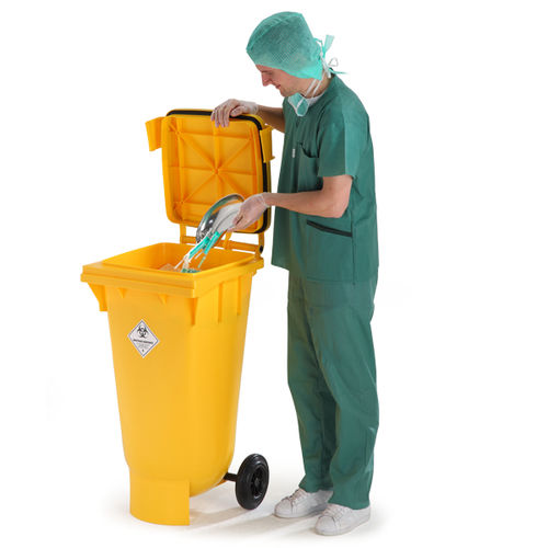 HDPE-Abfallbehälter - ClinicBOXX series - P. Henkel GmbH  - für medizinische Produkte / für Risikoprodukte / mit Deckel