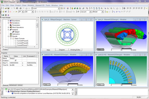 Analysesoftware - Maxwell - ANSYS - Simulations für elektromagnetische Felder / zur elektromagnetischen Simul / Projektentwicklung