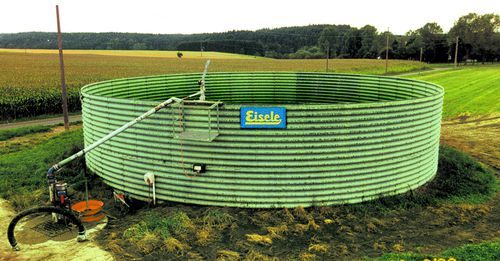 Klärschlammsilo - Pomot Sp. z o. o. (GmbH) Chojna  - verzinkt / Stahl / für die Landwirtschaft