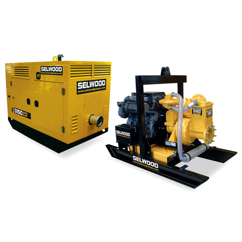 Membranpumpe - D150  - Selwood - Wasser / mit Verbrennungsmotor / stationär