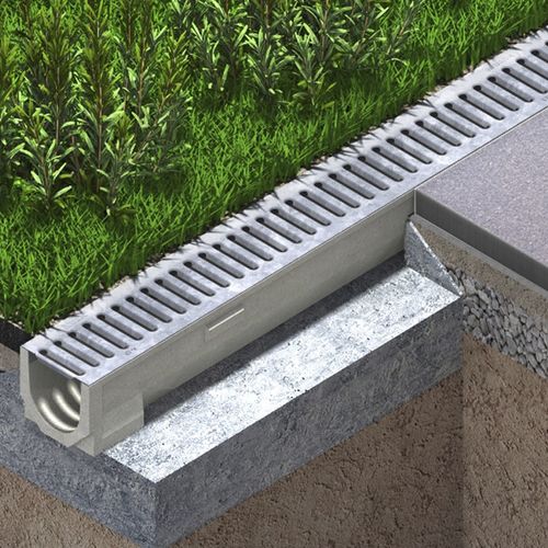 Edelstahl-Abflussrinne - SELF series - ULMA Architectural Solutions  - Schlitz / bodenstehend