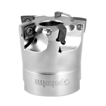 Walzenstirnfräser - QUADWORX® M - POKOLM Frästechnik GmbH & Co. KG - mit austauschbaren Wendeschneidplatten / Schrupp / für Stahl