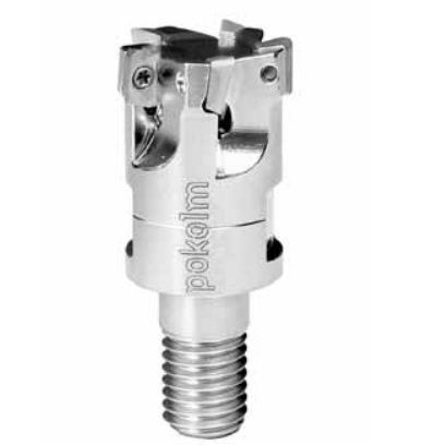 Walzenstirnfräser - SLOTWORX® S - POKOLM Frästechnik GmbH & Co. KG - Schaft / mit austauschbaren Wendeschneidplatten / Schrupp