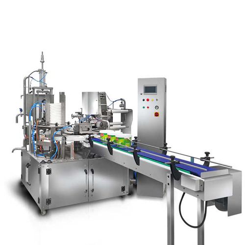 Abfüll- und Verschließanlage / für Kübel - TEK04 - Jacopack - volumetrisch / Dreh / für Milchprodukte