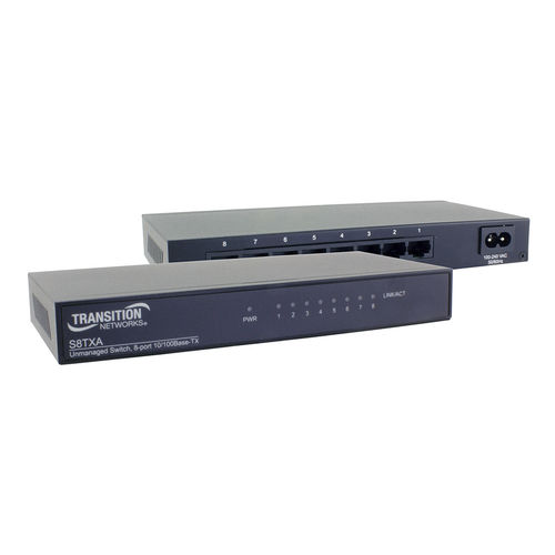 Ethernet-Switch / unmanaged - S8TXA - Nom du compte Lantronix - 8 Ports / kompakt