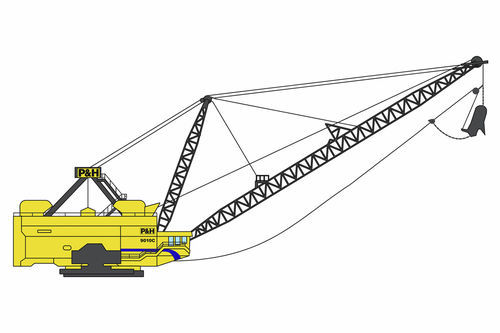 Großformatiger Bagger - 9010C - KOMATSU FORKLIFT - auf Raupen / für Steinbrüche / mit großer Reichweite