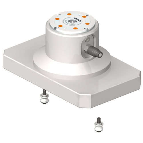 Stahl-Nullpunktspannsystem - 6204K series - ANDREAS MAIER GmbH & Co. KG (AMF) - mit Trägerplatte