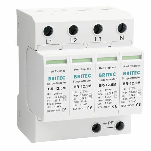 Überspannungsableiter Typ 1 - BR-12.5M 4P series - Britec Electric Co., Ltd - Typ 2 / Klasse I / Klasse II