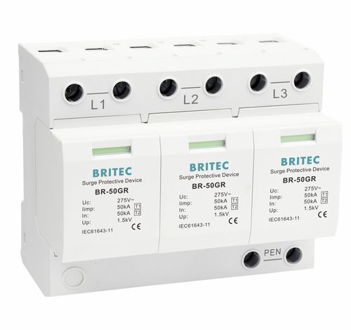 Überspannungsableiter Typ 1 - BR-50GR 3P series - Britec Electric Co., Ltd - Typ 2 / Klasse I / Klasse II