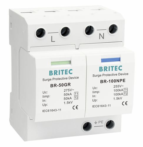 Überspannungsableiter Typ 1 - BR-50GR 1+1 series - Britec Electric Co., Ltd - Typ 2 / Klasse I / Klasse II
