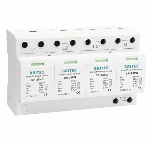 Überspannungsableiter Typ 1 - BR-25VG 4P series - Britec Electric Co., Ltd - Typ 2 / Typ 3 / Klasse I