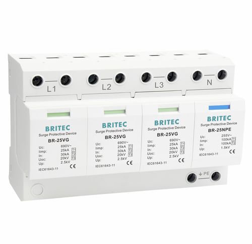 Überspannungsableiter Typ 1 - BR-25VG 3+1 series - Britec Electric Co., Ltd - Typ 2 / Typ 3 / Klasse I