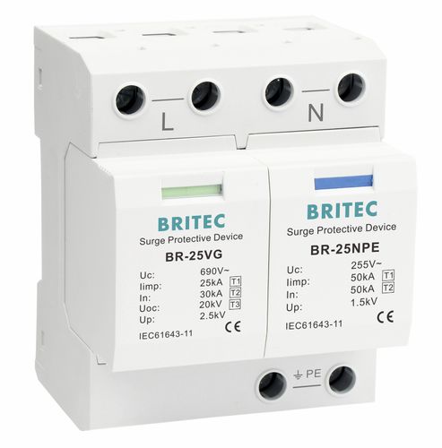 Überspannungsableiter Typ 1 - BR-25VG 1+1 series - Britec Electric Co., Ltd - Typ 2 / Typ 3 / Klasse I