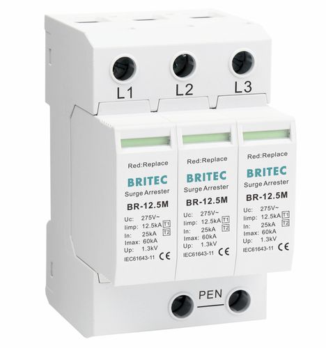Überspannungsableiter Typ 1 - BR-12.5M 3P series - Britec Electric Co., Ltd - Typ 2 / Klasse I / Klasse II