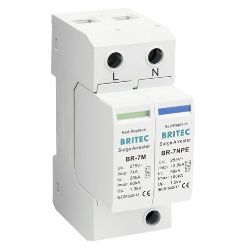 Überspannungsableiter Typ 1 - BR-7M 1+1 series - Britec Electric Co., Ltd - Typ 2 / Klasse I / Klasse II
