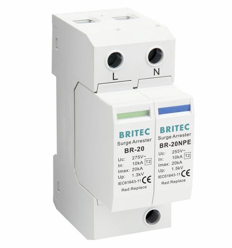 Gegentakt-Überspannungsableiter - BR-20 1+1 series - Britec Electric Co., Ltd - Typ 2 / Klasse II / für Elektroinstallation
