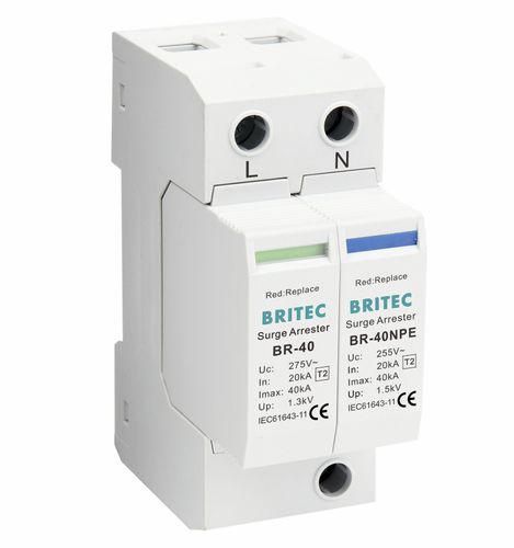 Überspannungsableiter Typ 2 - BR-40 1+1 series - Britec Electric Co., Ltd - Klasse II / für Elektroinstallation / zur Fernanzeige