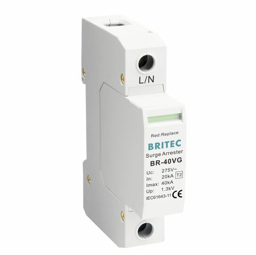 Überspannungsableiter Typ 2 - BR-40VG 1P series - Britec Electric Co., Ltd - Klasse II / zur Fernanzeige / steckbar