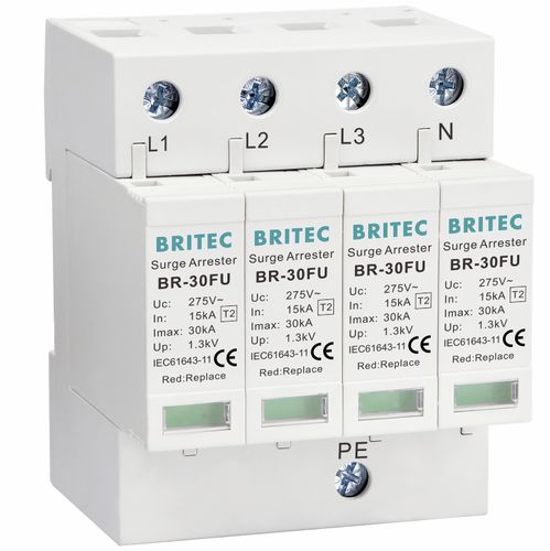 Überspannungsableiter Typ 2 - BR-30FU 4P series - Britec Electric Co., Ltd - Klasse II / für Elektroinstallation / zur Fernanzeige
