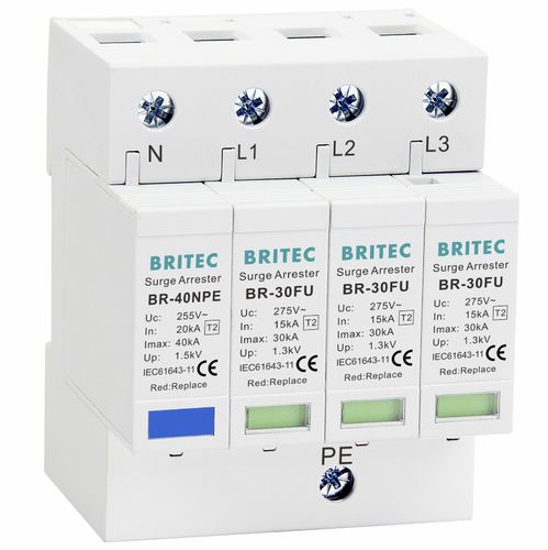 Überspannungsableiter Typ 2 - BR-30FU 3+1 series - Britec Electric Co., Ltd - Klasse II / für Elektroinstallation / Varisto