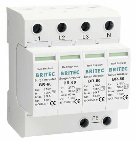 4-poliger Blitzableiterkasten - BR-60 4P series - Britec Electric Co., Ltd - Typ 2 / Klasse II / zur Fernanzeige