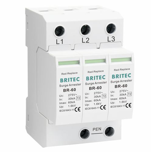Überspannungsableiter Typ 2 - BR-60 3P series - Britec Electric Co., Ltd - Klasse II / für Elektroinstallation / zur Fernanzeige