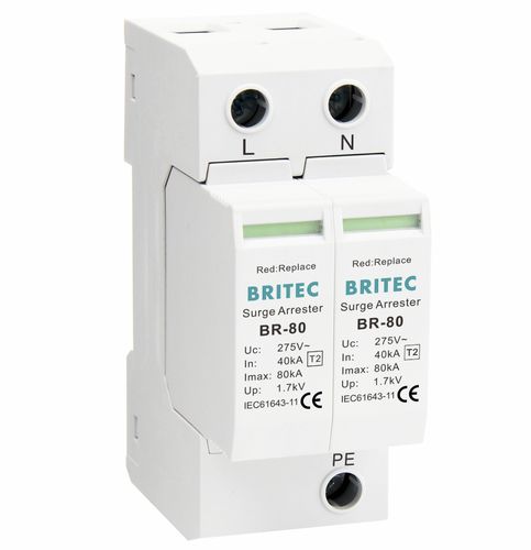 Blitzableiterkasten Typ 2 - BR-80 2P series - Britec Electric Co., Ltd - Klasse II / zur Fernanzeige / für Stromversorgung