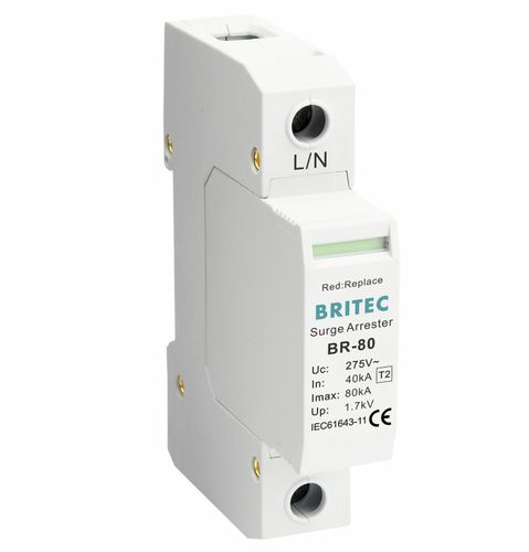 Überspannungsableiter Typ 2 - BR-80 1P series - Britec Electric Co., Ltd - Klasse II / für Elektroinstallation / zur Fernanzeige
