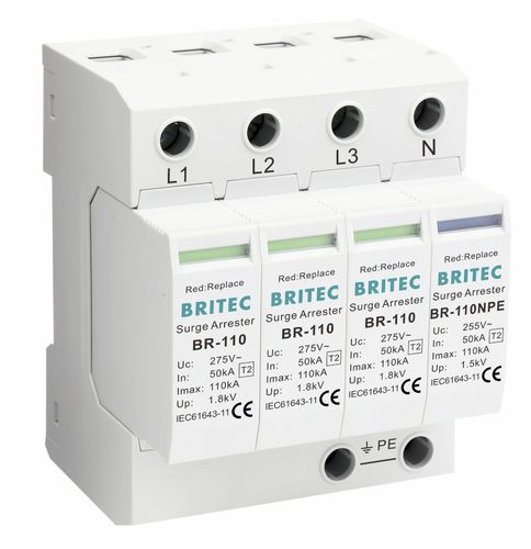Überspannungsableiter Typ 2 - BR-110 3+1 series - Britec Electric Co., Ltd - Klasse II / für Elektroinstallation / zur Fernanzeige