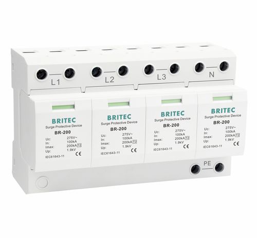 Überspannungsableiter Typ 2 - BR-200 4P series - Britec Electric Co., Ltd - Klasse II / für Elektroinstallation / zur Fernanzeige