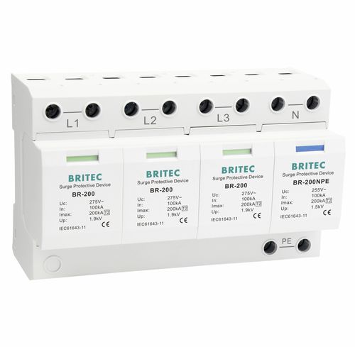 Überspannungsableiter Typ 2 - BR-200 3+1 series - Britec Electric Co., Ltd - Klasse II / für Elektroinstallation / zur Fernanzeige