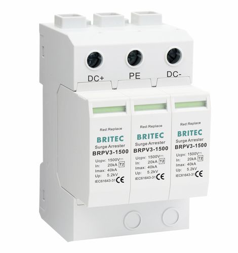 Überspannungsableiter Typ 2 - BRPV3-1500 - Britec Electric Co., Ltd - Klasse II / für Elektroinstallation / zur Fernanzeige