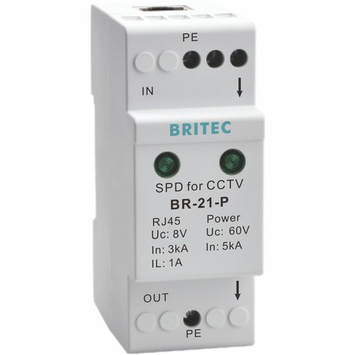 Blitzableiterkasten für Signalübertragung - BR-CCTV-21P series - Britec Electric Co., Ltd - für LAN / für Elektroinstallation / für Datenübertragungs und Telekommunikationsleitungen