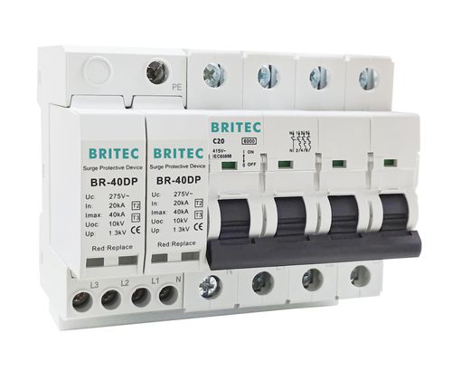 Überspannungsableiter Typ 2 - BRCB-15/30/40 TP - Britec Electric Co., Ltd - Klasse II / für Elektroinstallation / zur Fernanzeige
