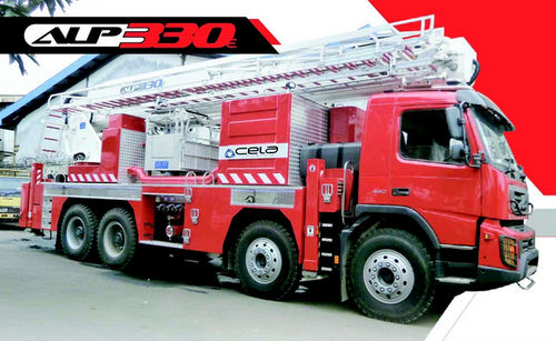LKW-montierter Feurschutz Lift - ALP 330 E - Cela - teleskopisch / Gelenkarm / für die Feuerwehr