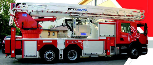 LKW-montierter Feurschutz Lift - ALP 375 E - Cela - teleskopisch / Gelenkarm / für die Feuerwehr
