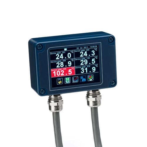 Temperaturanzeiger - MicroSD, RS485 Modbus, RoHS, CE | PM180 - Calex Electronics Limited - digital / tragbar / Mehrkanal