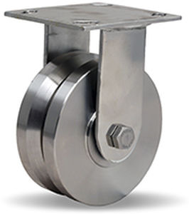 Bockrolle - SVZ series - HAMILTON CASTER - mit Grundplatte / gerillt / Stahl
