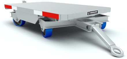 Plattformanhänger - 2K - HAMILTON CASTER - für Lagerhallen / 2-Achsen / angehängt