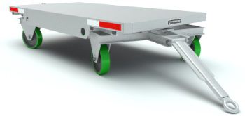 Plattformanhänger - 5K - HAMILTON CASTER - für Lagerhallen / 2-Achsen / angehängt