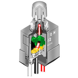 Federdruck-Drucktaster - WB series - NKK Switches - wasserdicht / elektromechanisch / Standard