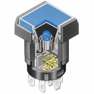 IP65-Drucktaster - YB series - NKK Switches - Thermoplast / LED-beleuchtet / Schnapp