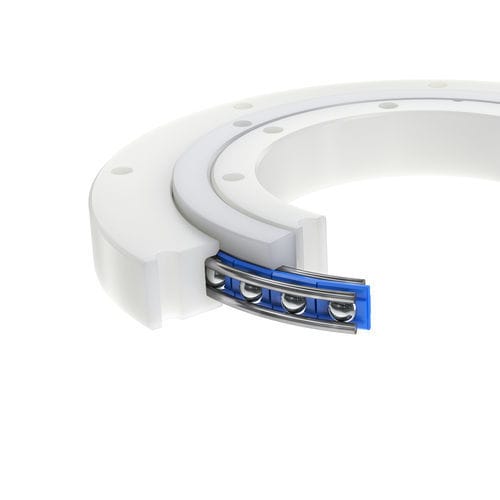 Unverzahnte Drehverbindung - LVK series - Franke GmbH - mit 4-Punkt-Lager / einreihig / Vierpunkt-Kontakt