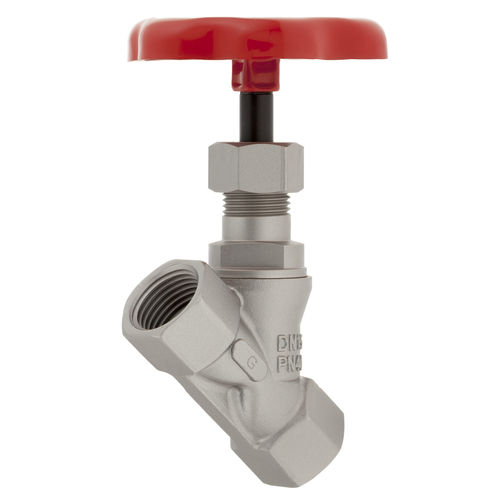 Handventil - 7011 - Schubert & Salzer Control Systems GmbH - Schrägsitz / Edelstahl / für aggressive Fluide